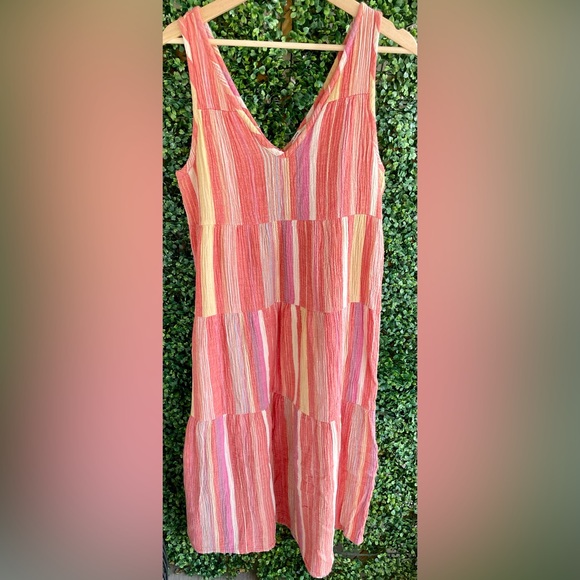 Marine Layer Pink Striped Corinne Maxi | Sz Large - Picture 9 of 17